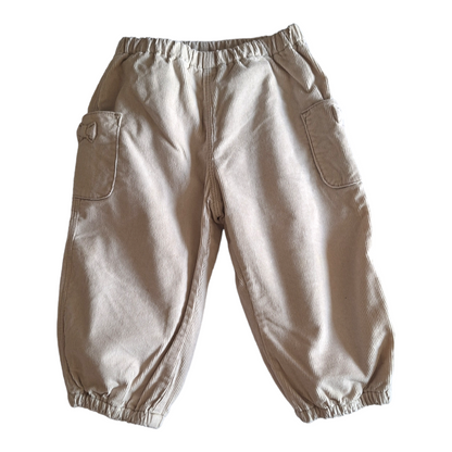 Velvet ribbed pants cargo - 18M