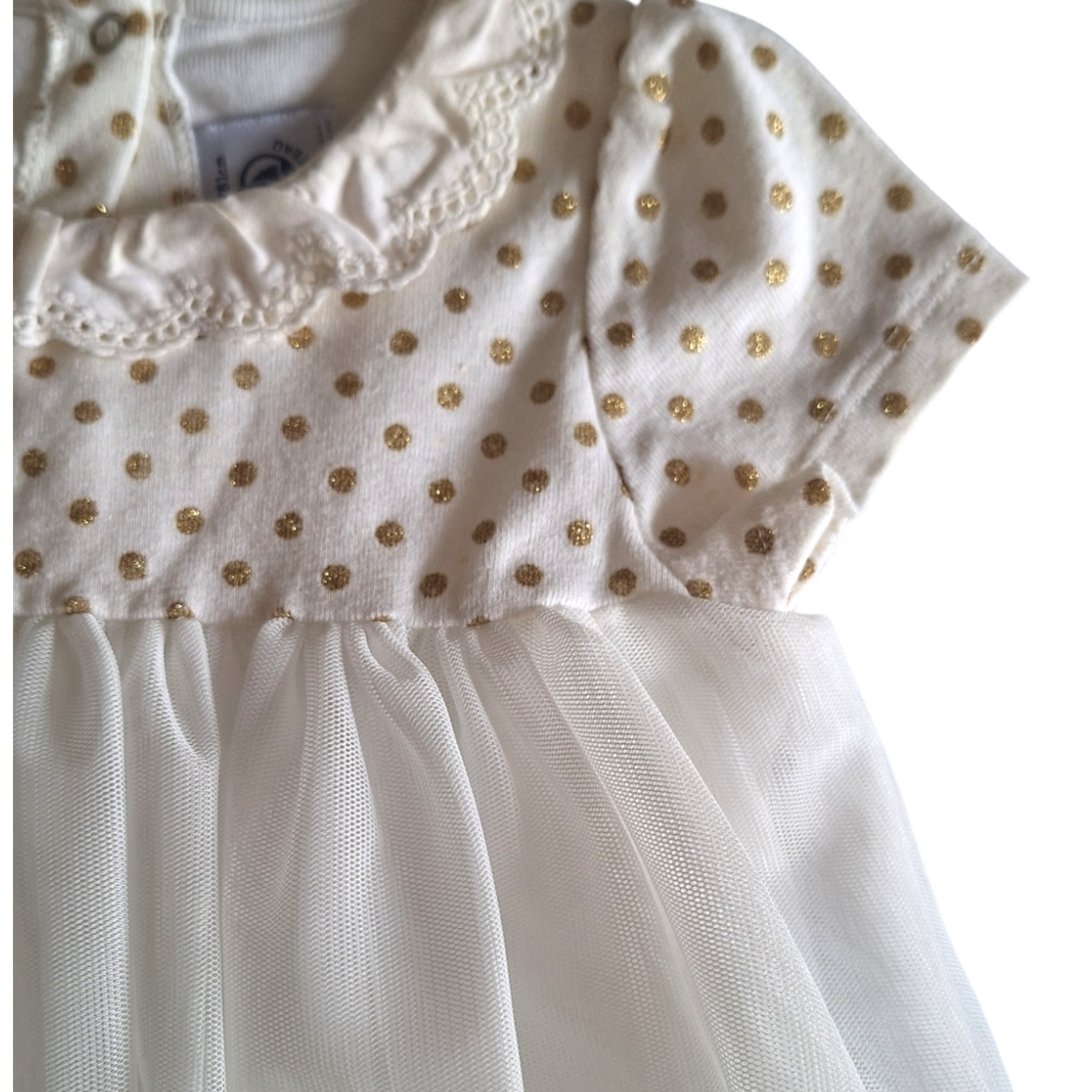 Petit Bateau Polka Dot Tulle Dress (18M) - Tweedehands (Zeer Goed)