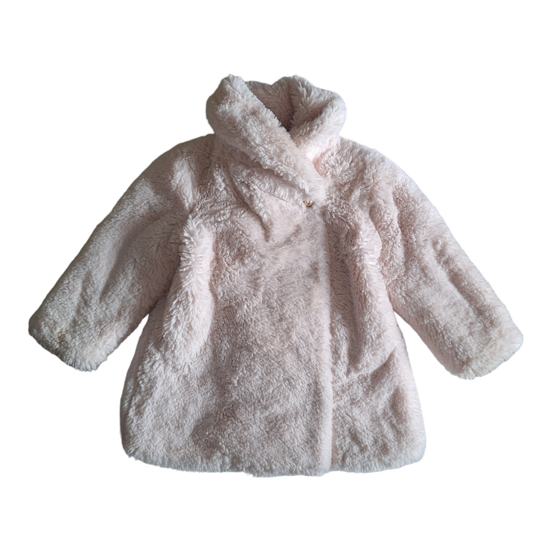 Furry coat gold button - 2Y