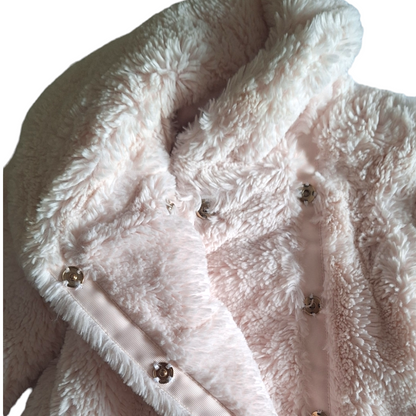 Furry coat gold button - 2Y