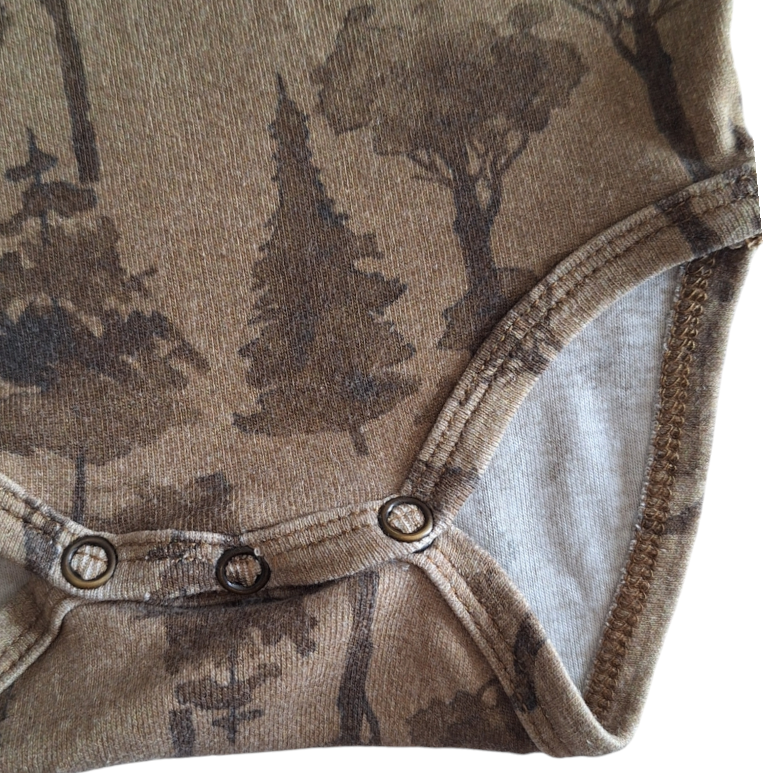 Organic long sleeves romper woods - 62CM