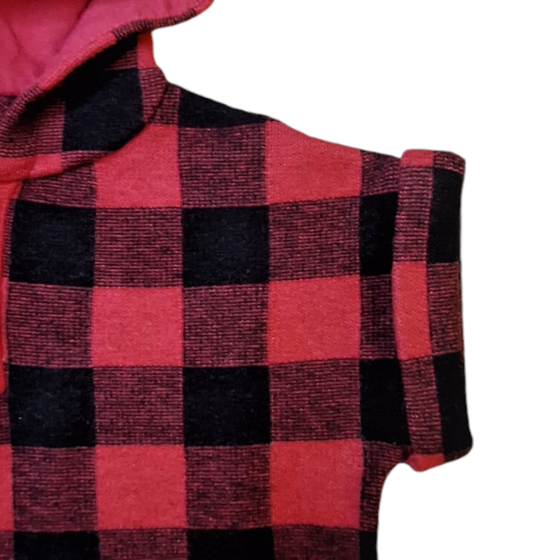 Geruite cape met capuchon - 86CM