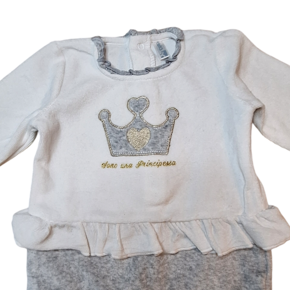 Velours jumpsuitpyjama Sono una principessa - 1M
