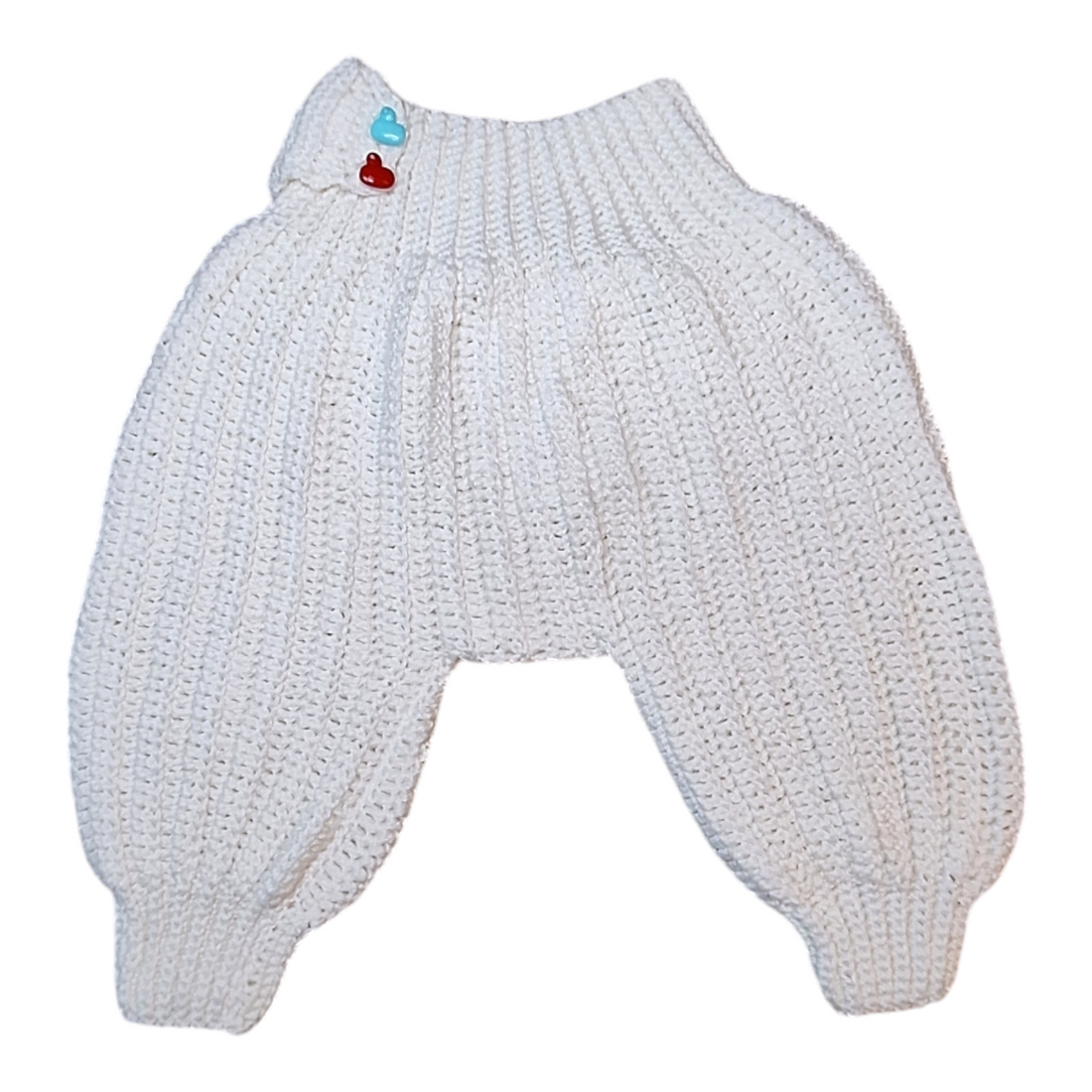Gebreide ballonbroek met eendenknopen -6/9M