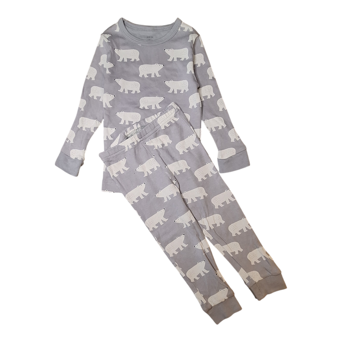 Set lange mouwen &amp;amp; broek pyjama witte beren - 92CM