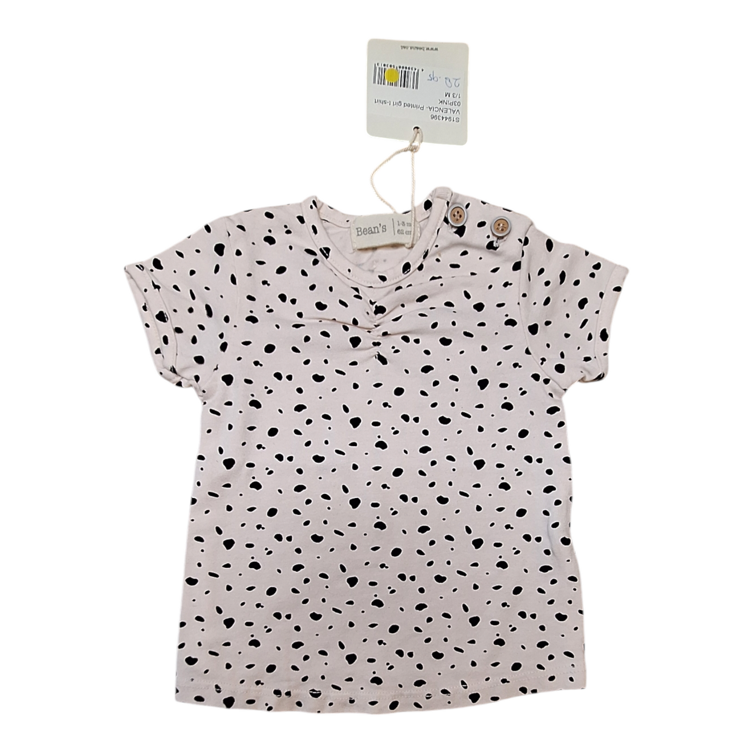Biologisch T-shirt luipaard - 62CM
