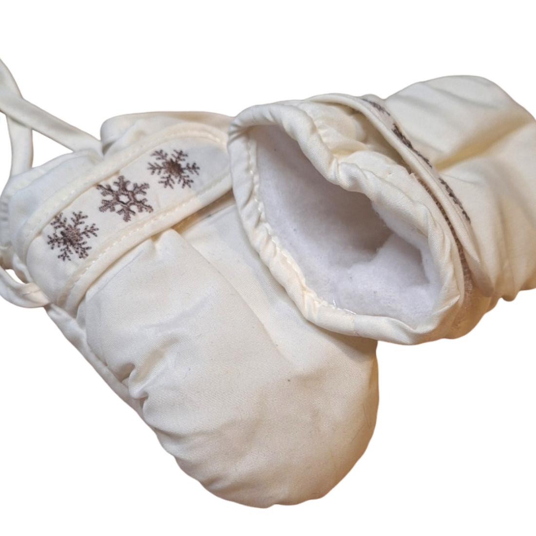 Snowflakes mittens - 3/12M