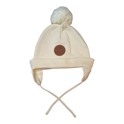 Muts met oren en pompon - 1/4M