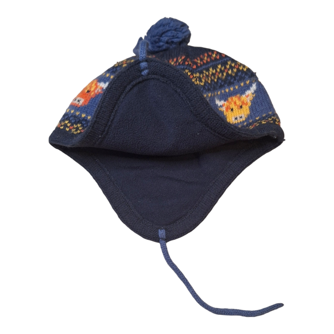 Knitted beanie with ears bull - 1/2Y