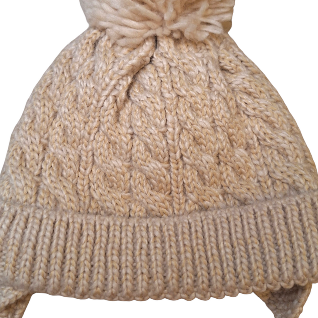 Beanie with ears and pompom - 74/80CM
