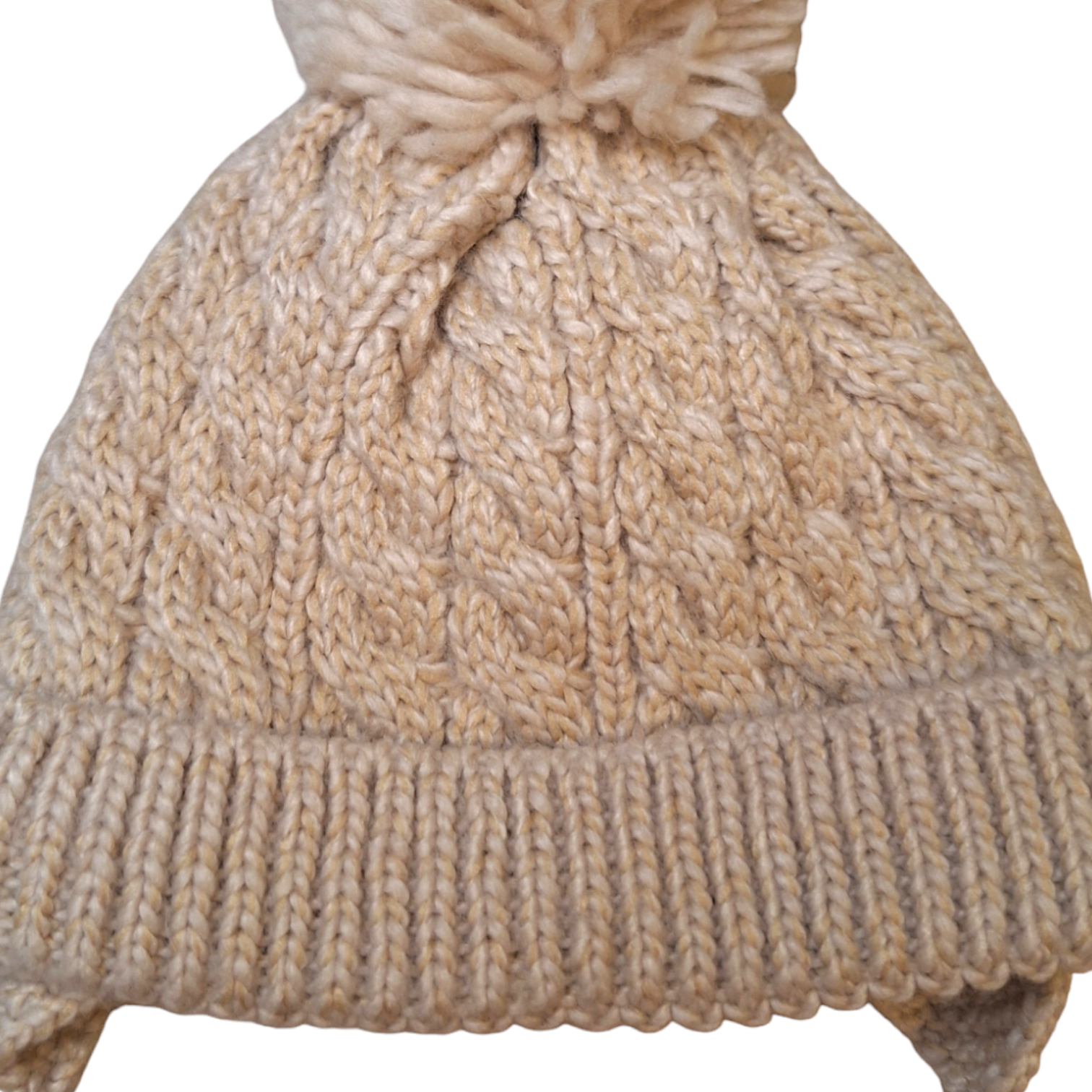 Beanie with ears and pompom - 74/80CM