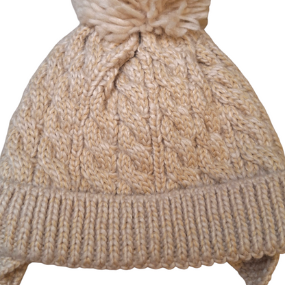 Beanie with ears and pompom - 74/80CM