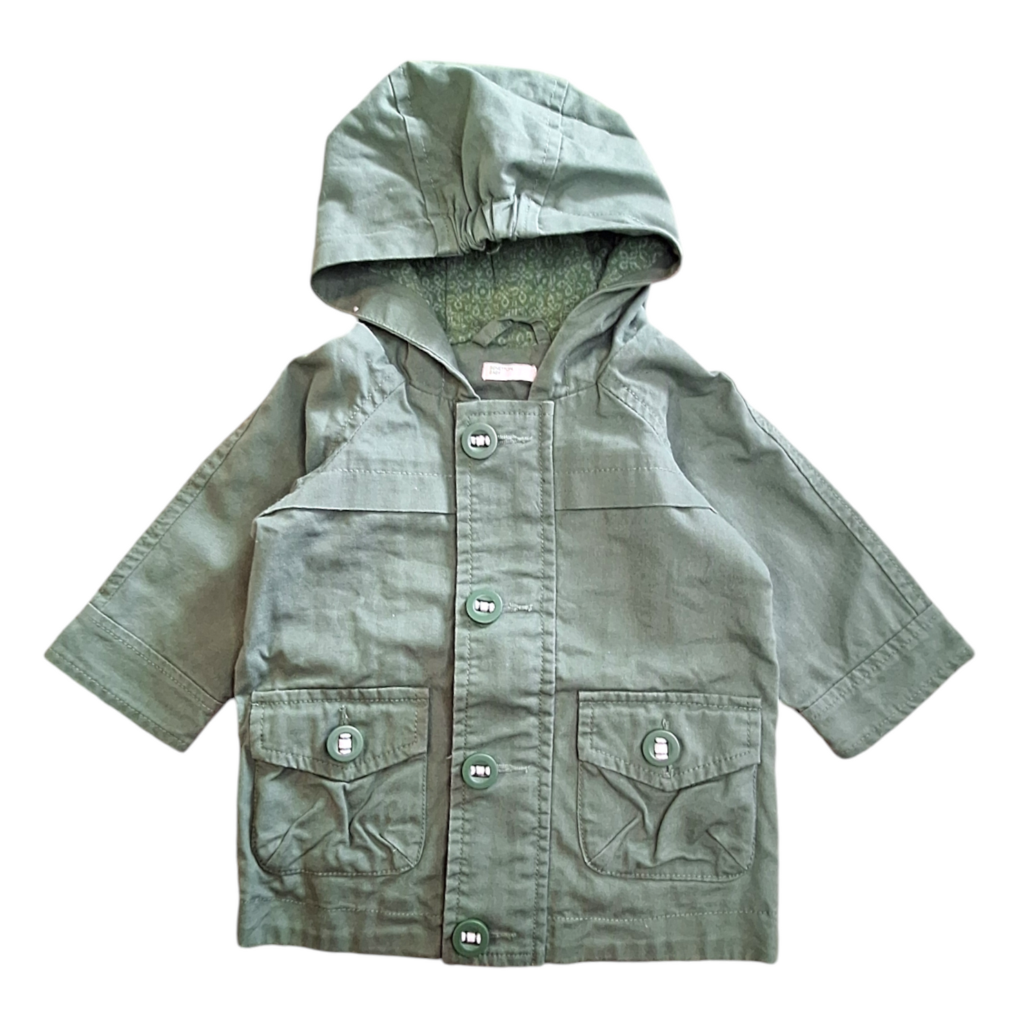 Hooded parka with pockets - 62CM
