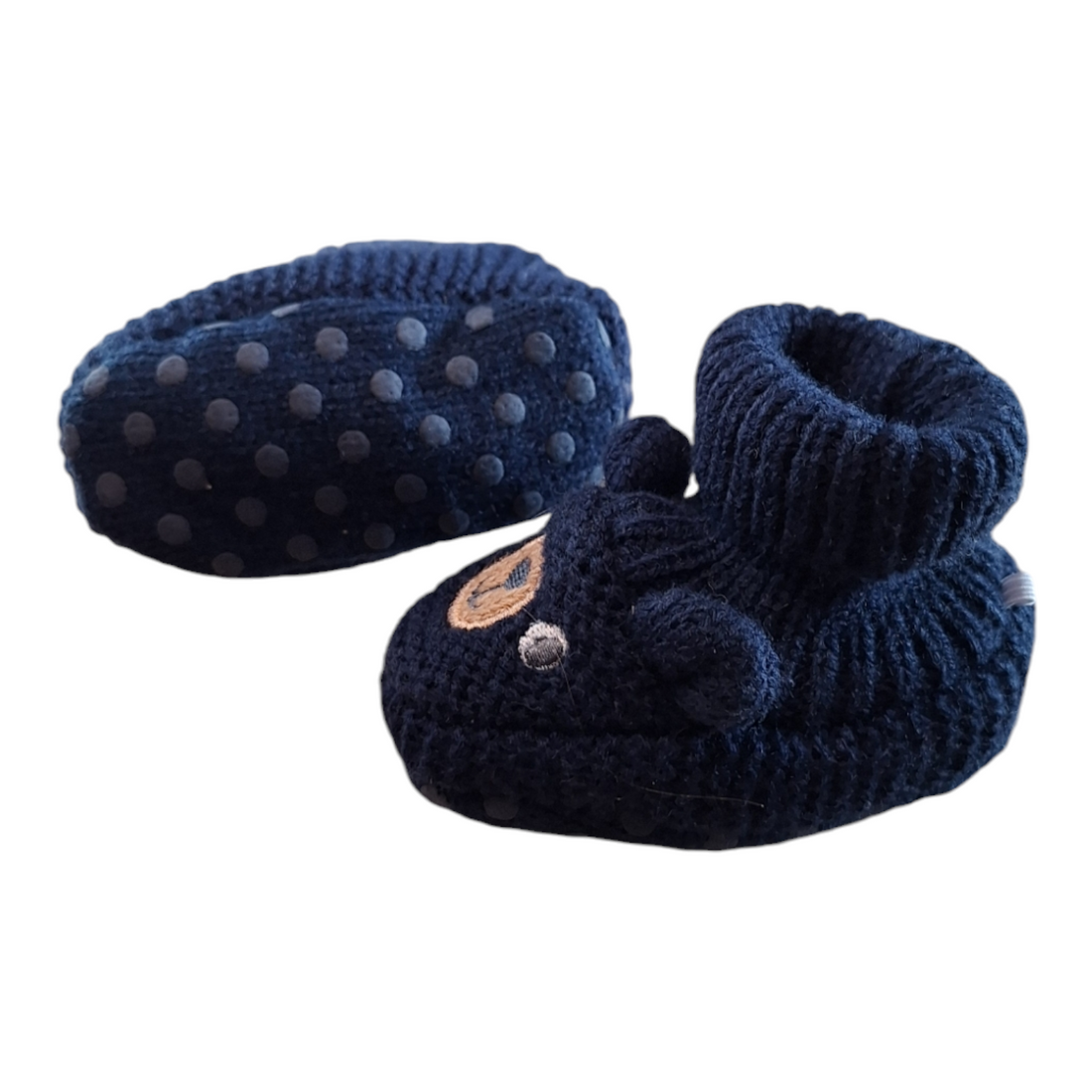 Bear newborn knit sleepers - 14/15