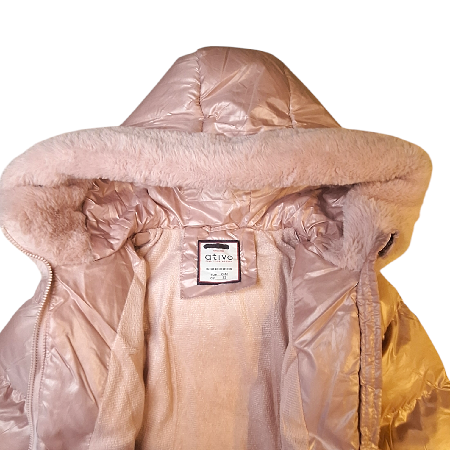 Puffed jacket with fur details - 92CM