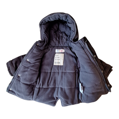 Geruite pufferjack met capuchon - 3M