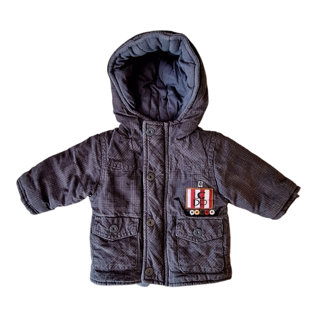 Hooded puffer jacket checked - 3M
