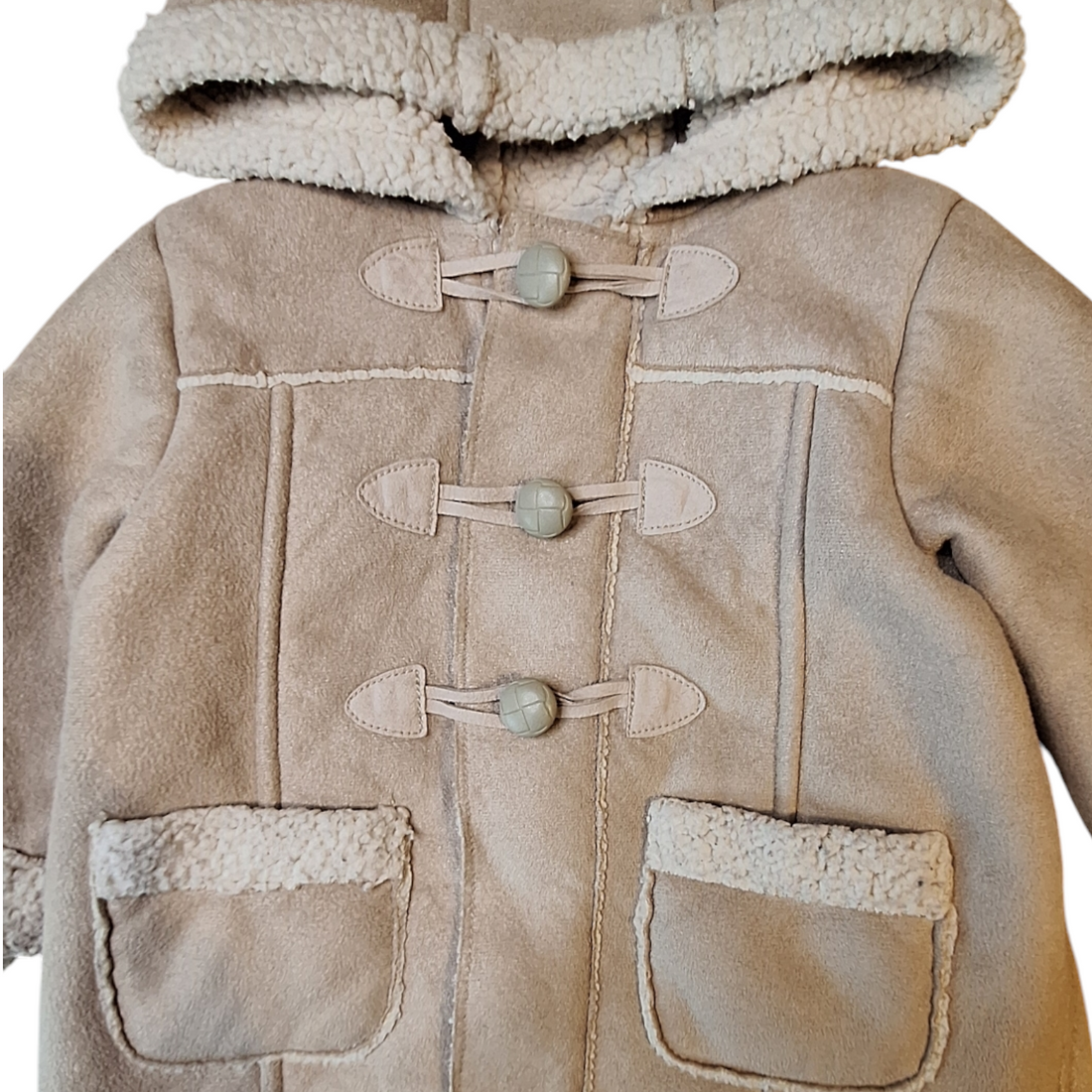 Shearling coat with mittens - 67CM