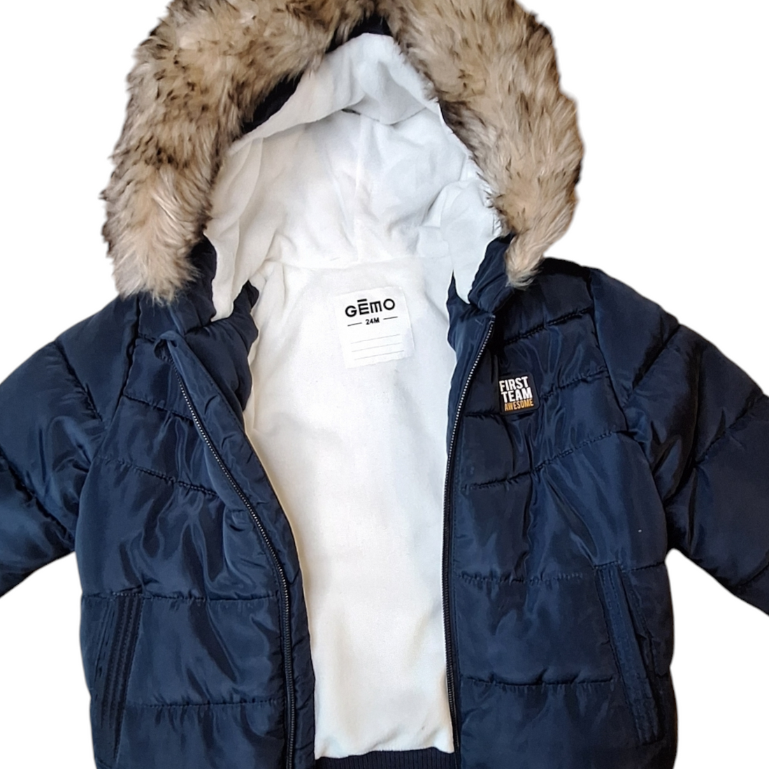 Pufferjack met bontcapuchon - 24M