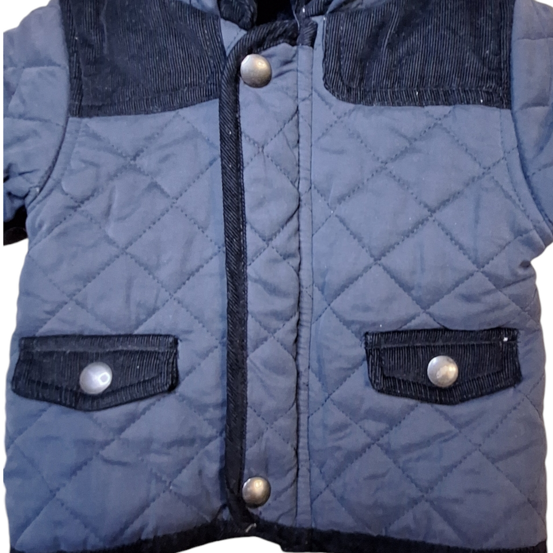 Quilted jacket with corduroy details - 63/69CM