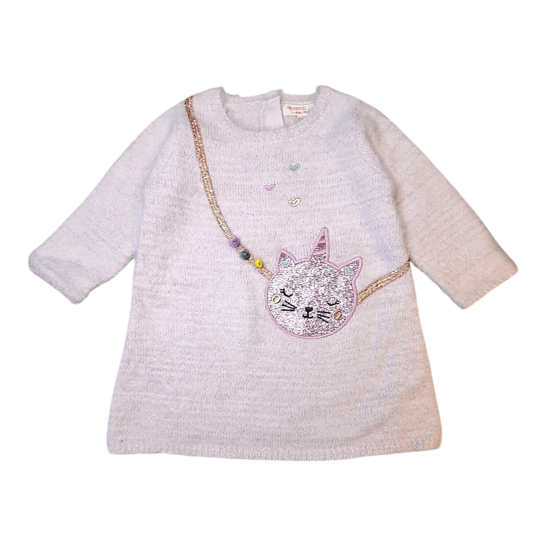 Knit fur sweater kitty bag - 68CM