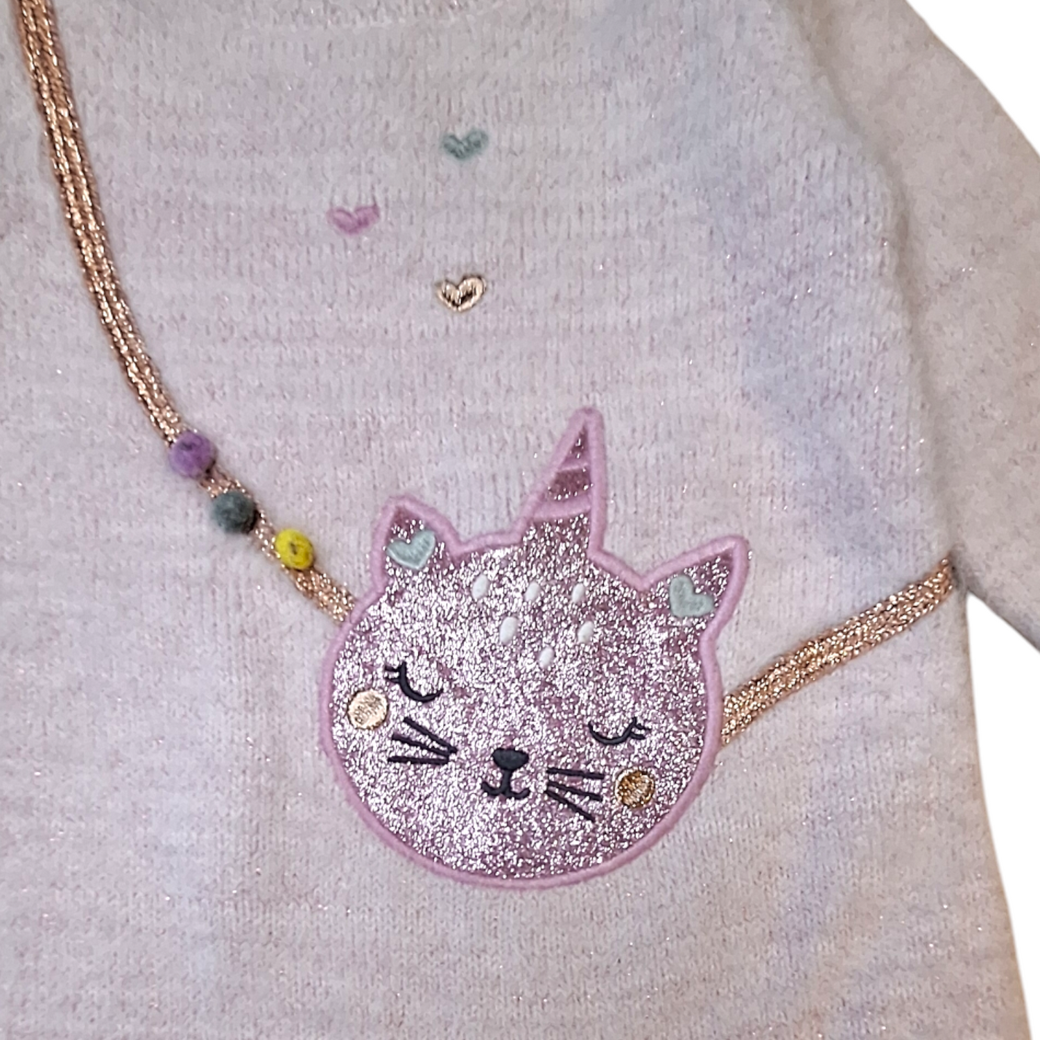 Knit fur sweater kitty bag - 68CM