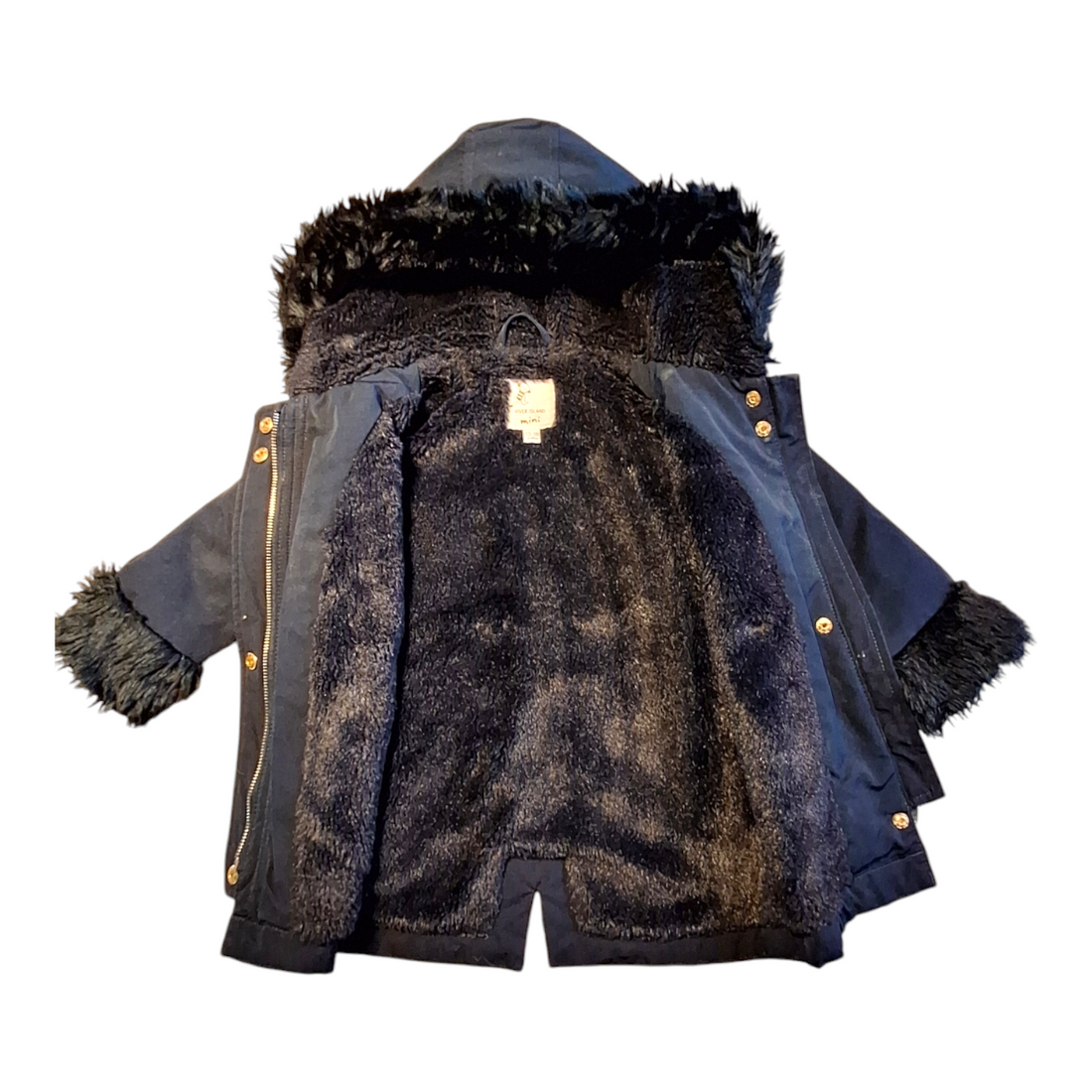 Parka pufferjas met bont 12/18M