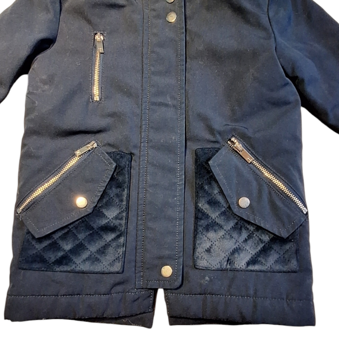 Parka pufferjas met bont 12/18M