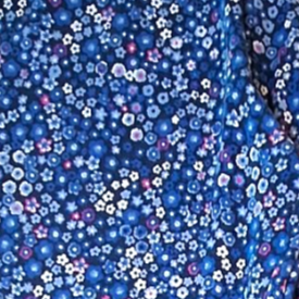 Hema blauwe bloemenlegging - 134/140CM