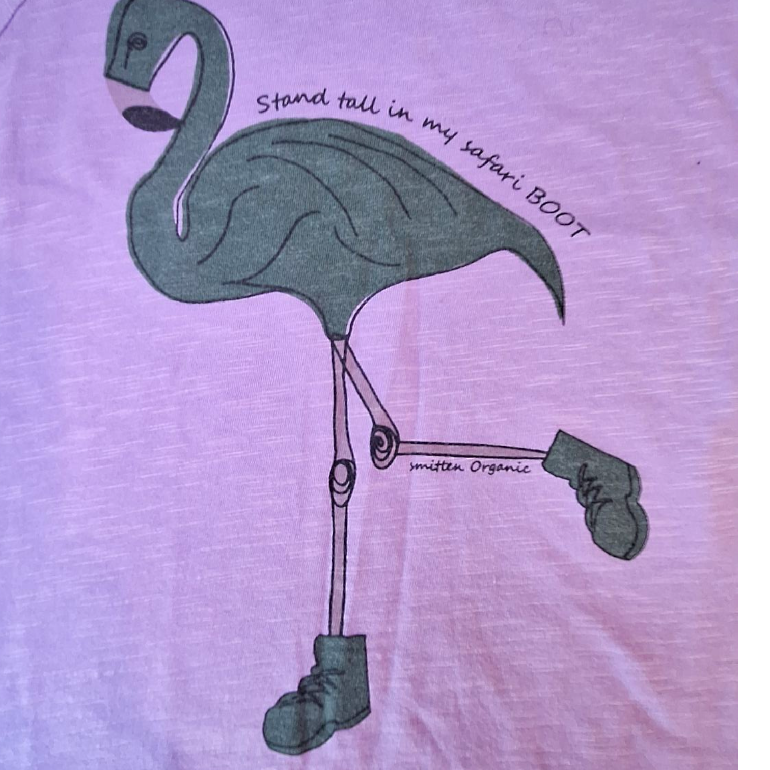 Smitten Organic tshirt STAND TALL IN MY SAFARI BOOT  - 86/92CM