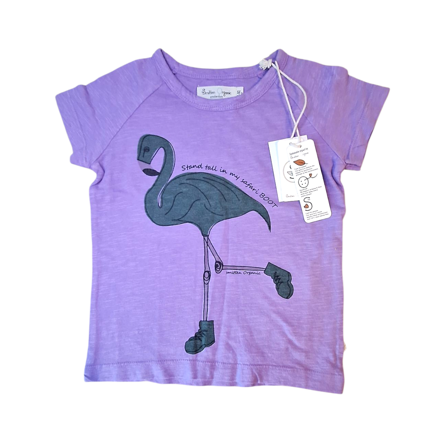Smitten Organic tshirt STAND TALL IN MY SAFARI BOOT  - 86/92CM