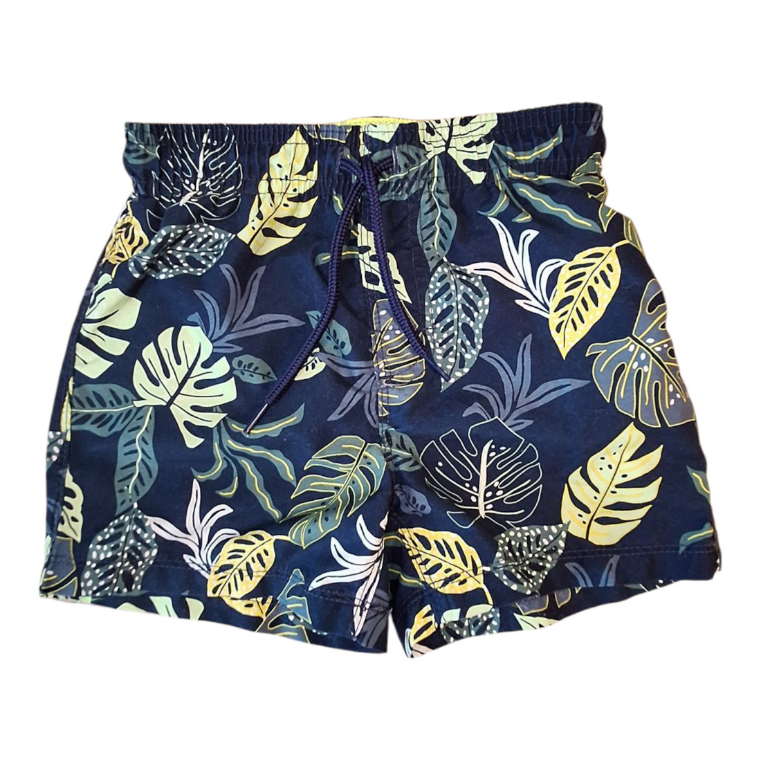 Hema blue neon leaves swims shorts - 5/6Y